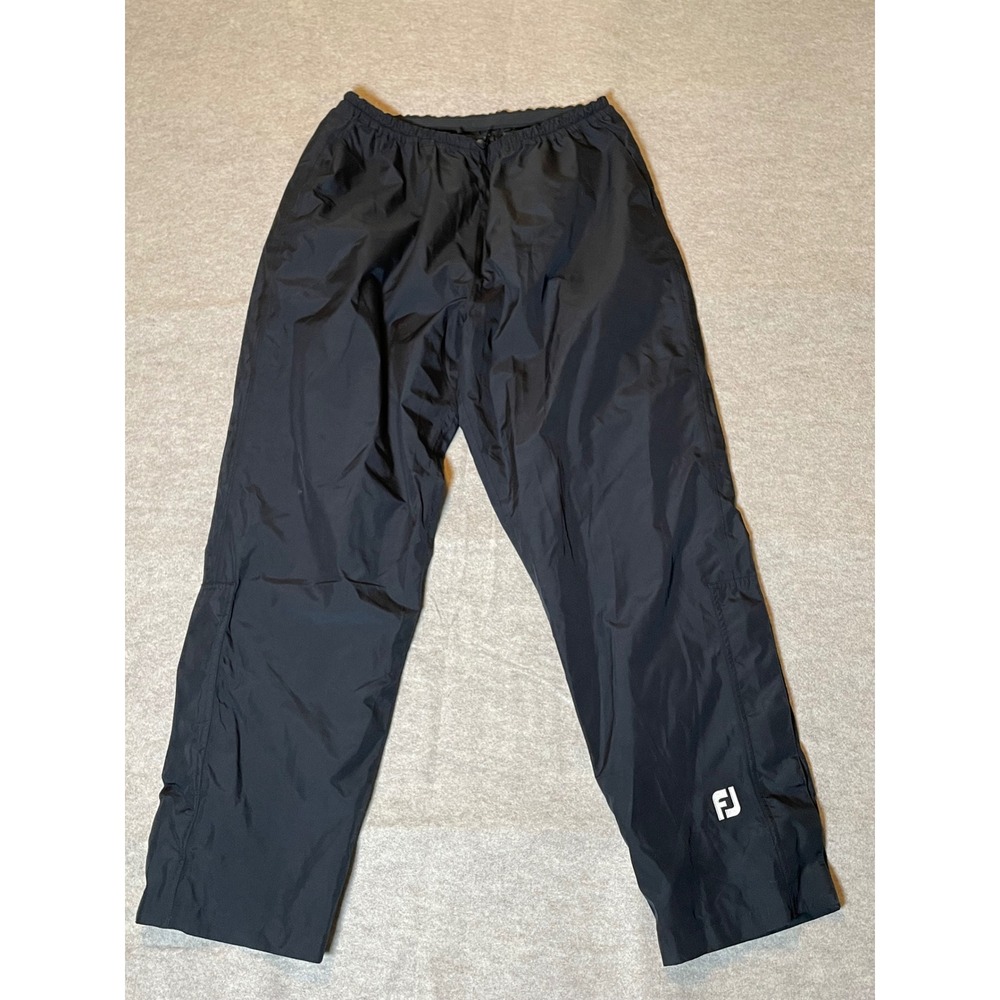 FootJoy DryJoys Golf Rain Pants Mens XL Black Waterproof Windproof Activewear